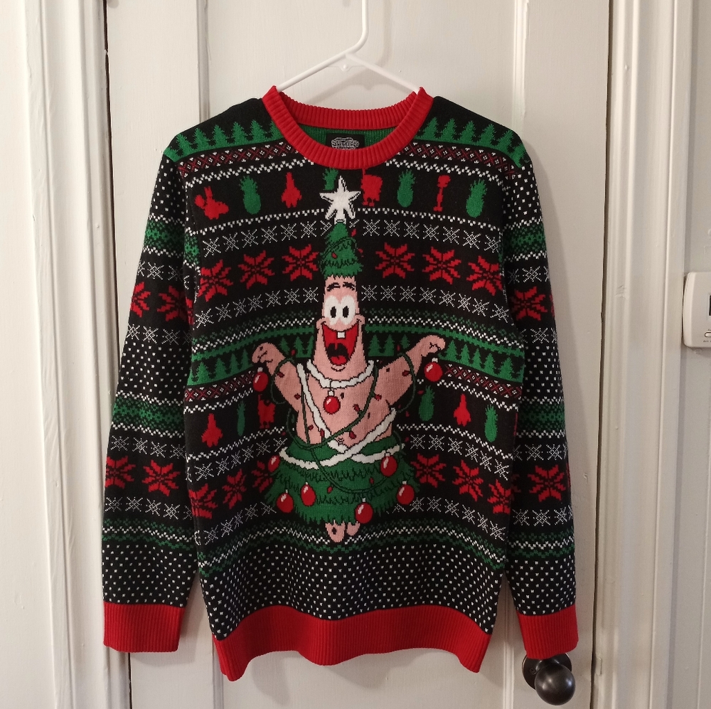 SpongeBob SquarePants Patrick Star Ugly Christmas Sweater Men's Size Large